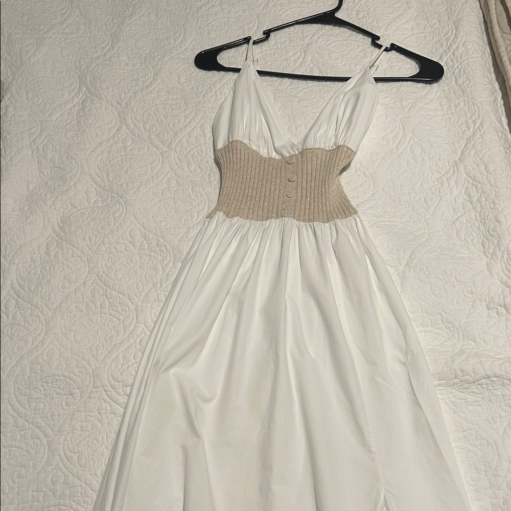 NAADAM White and Tan Maxi Dress - Picture 7 of 13